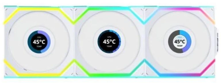 Lian Li UNI FAN SL Wireless ARGB PWM korpuso ventiliatorius, 3er-Pack su valdikliu- 120 mm, baltos spalvos