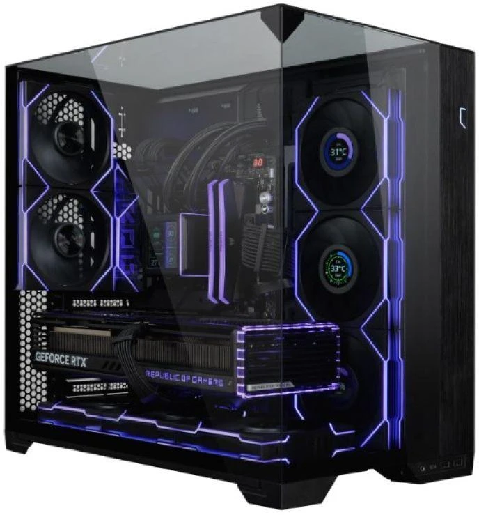Lian Li UNI FAN TL Wireless LCD korpuso ventiliatorius, ARGB, PWM – Reverse Blade, 120mm, juodos spalvos