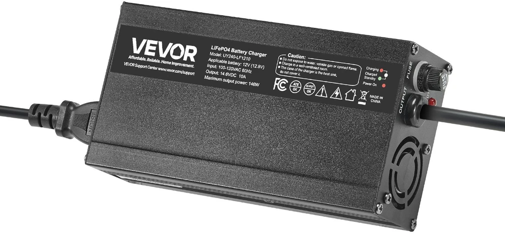 VEVOR 12V 10A išmanusis LiFePO4 kroviklis RV