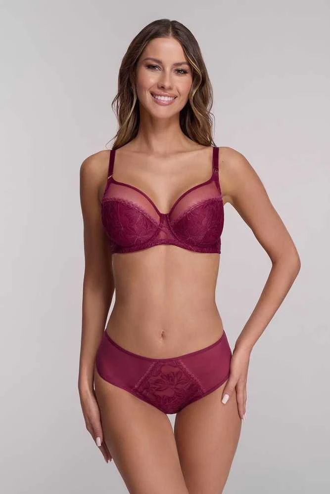 Liemenėlė moteriška bordo nėriniuota Chianti 1396