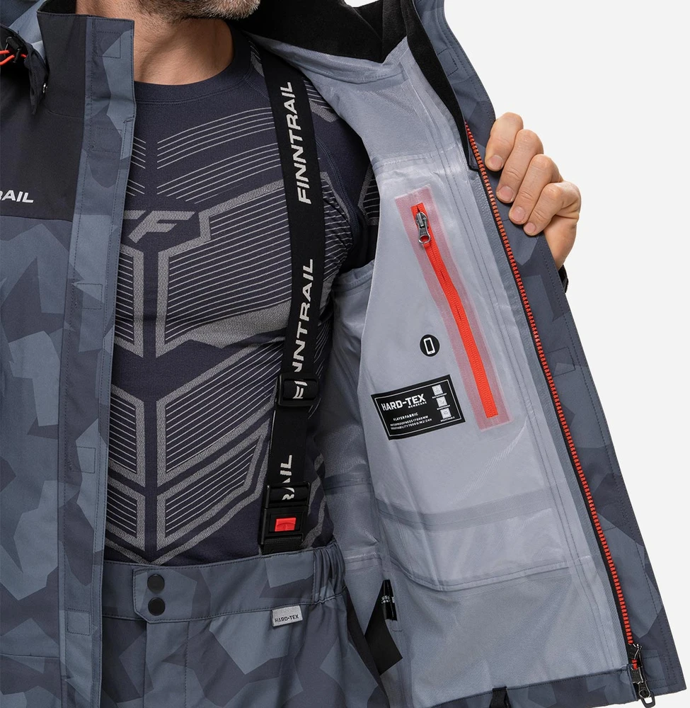 Lietaus kostiumas Finntrail Thor CamoShadowBlack 3421, Dydis: S