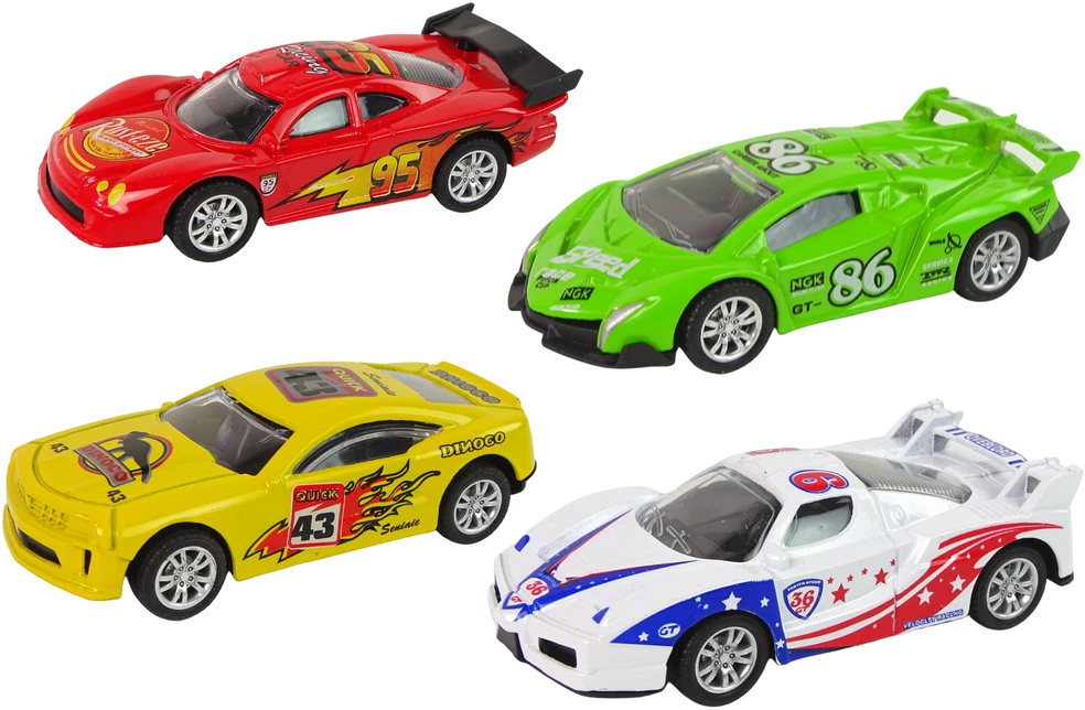 Lean Toys Lenktyninės mašinėlės 4 spalvų