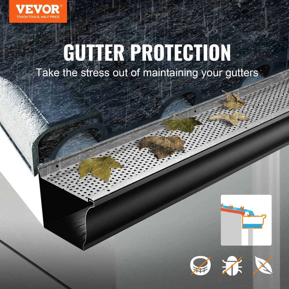 Vevor Latakų apsauga su aliuminio filtru, 63 metrai