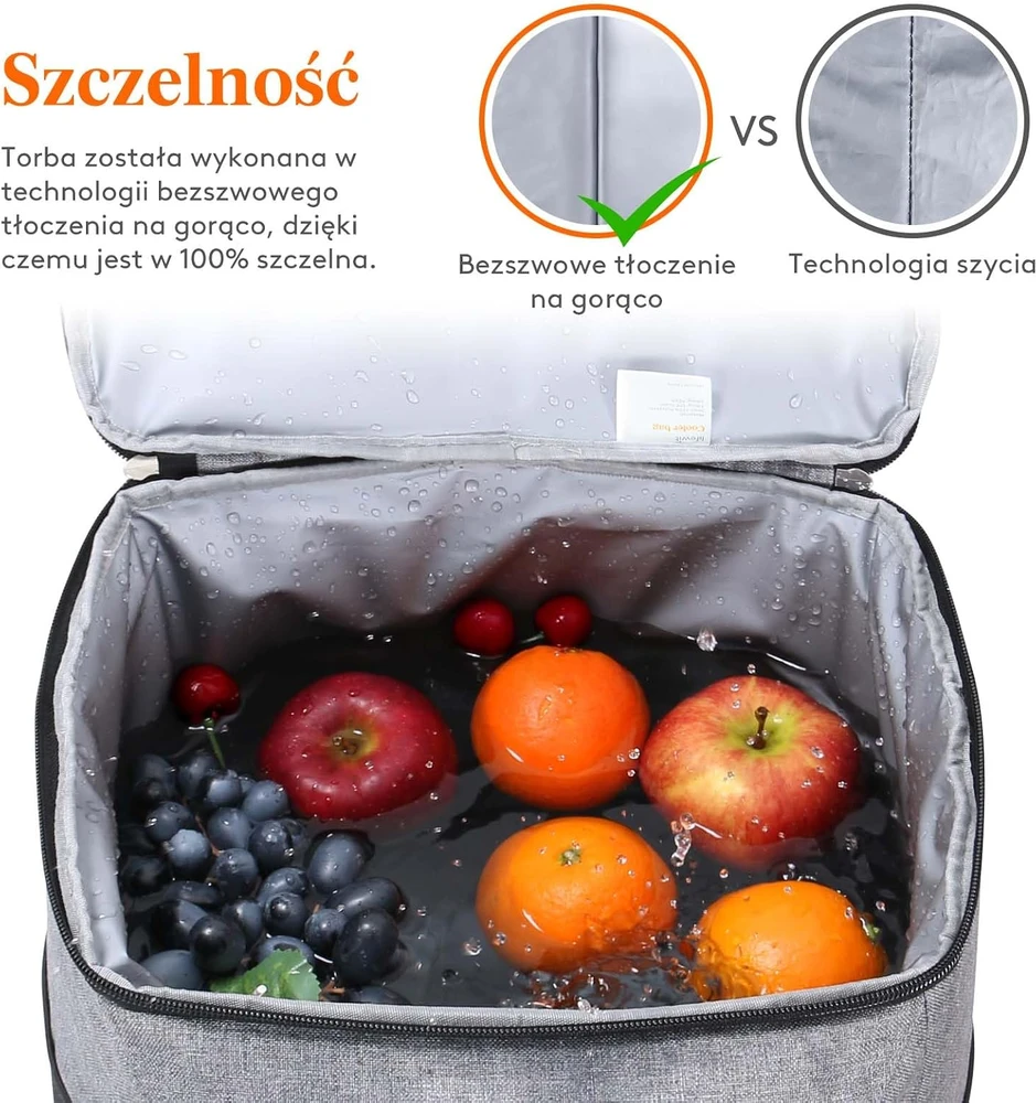Lifewit izoliuotas pikniko krepšys 20 l, 35 × 23 × 25 cm, bordo, LF233125