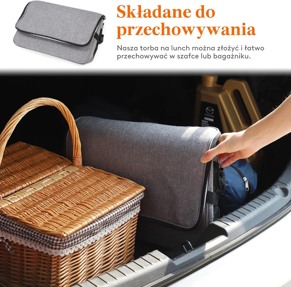 Lifewit izoliuotas pikniko krepšys 20 l, 35 × 23 × 25 cm, bordo, LF233125
