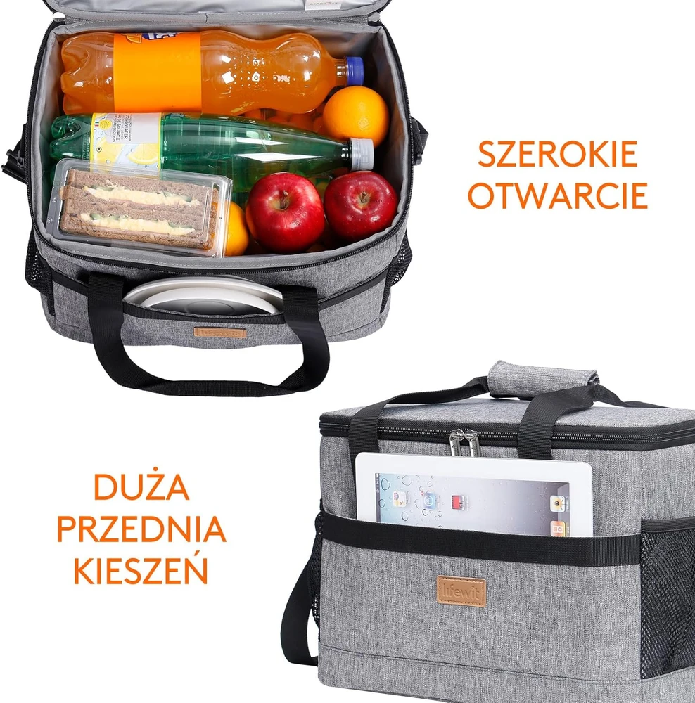 Lifewit izoliuotas pikniko krepšys 20 l, 35 × 23 × 25 cm, bordo, LF233125