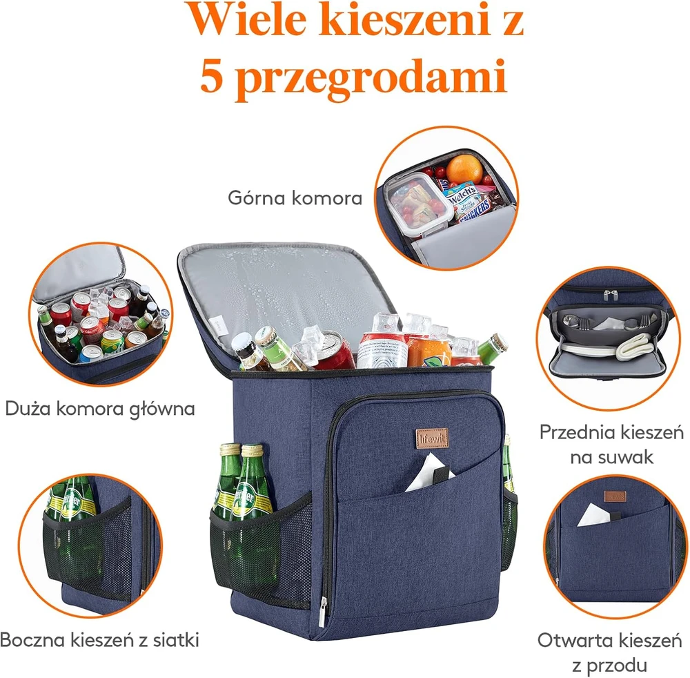 Lifewit termoizoliacinė kuprinė 26 l, sandari, su 7 mm EPE izoliacija, LF230135