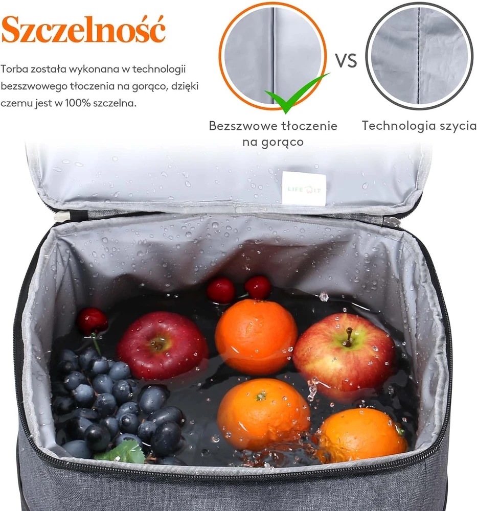Lifewit termoizoliacinis pietų krepšys 20 l, 35 × 23 × 25 cm, LF233125