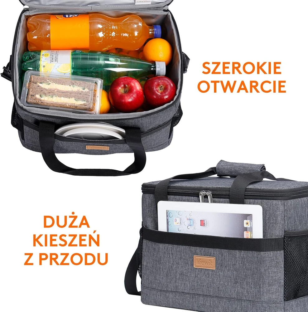 Lifewit termoizoliacinis pietų krepšys 20 l, 35 × 23 × 25 cm, LF233125