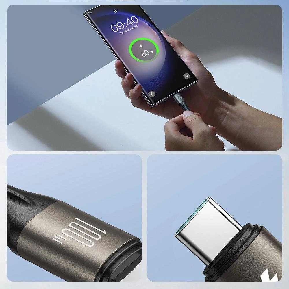 Laidas Joyroom Light-Speed USB-C į USB-C SA25-CC5 , 100 W , 1.2 m (juodas)