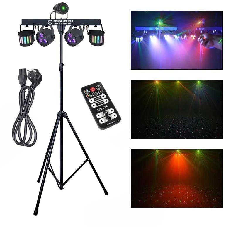 LIGHT4ME Belka LED Par Derby lazerinis - lighting kit