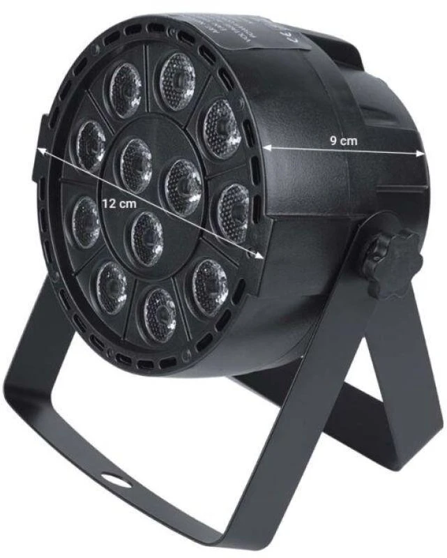 LIGHT4ME P12 LED PAR RGBW - nuotoliniu būdu valdomas scenos apšvietimas