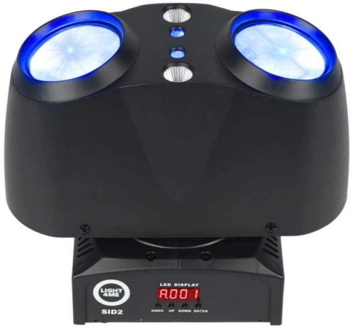 „Light4Me SID2“ – 4 viename LED daugiafunkcis šviesos diodų šviestuvas + spindulio / lazerio / stroboskopo efektas