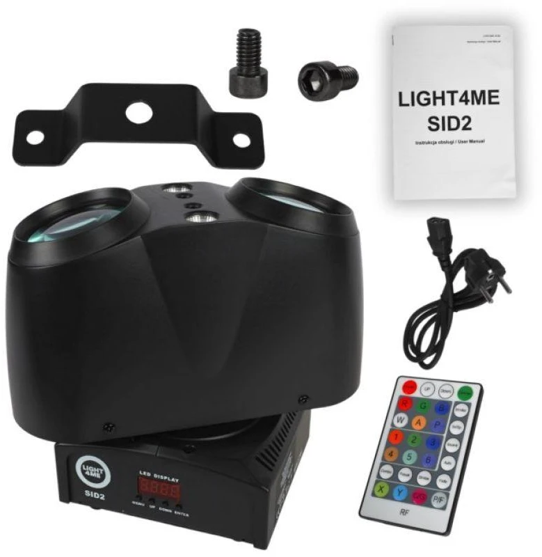 „Light4Me SID2“ – 4 viename LED daugiafunkcis šviesos diodų šviestuvas + spindulio / lazerio / stroboskopo efektas