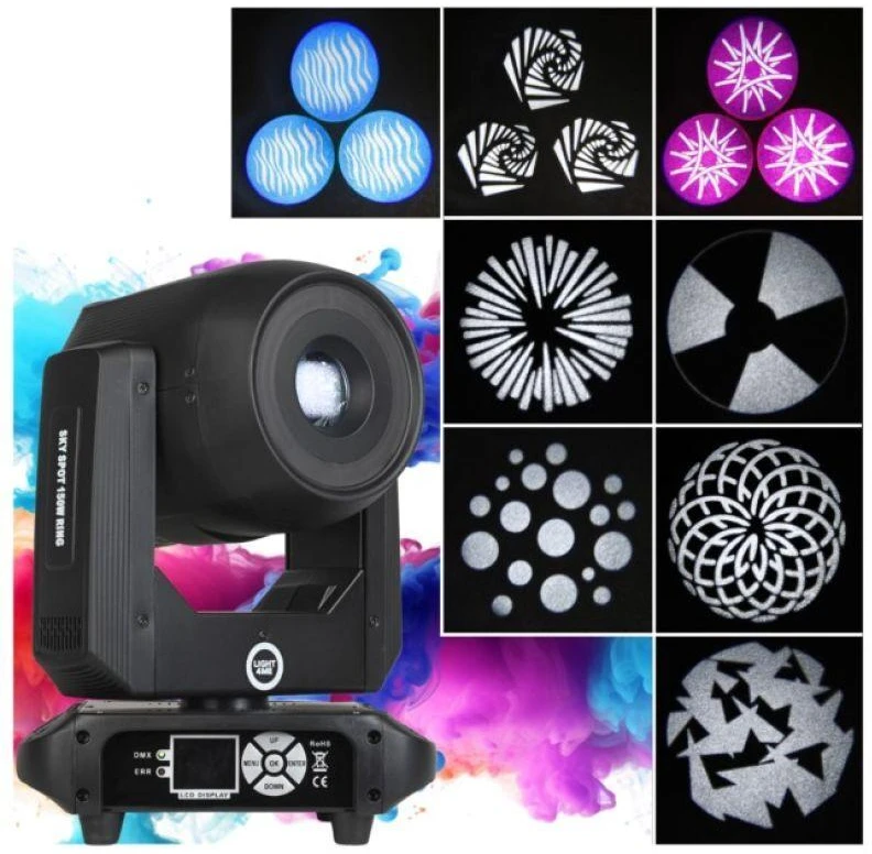 Carruzzo LIGHT4ME SKY SPOT 150W RING judančios galvos prožektorius