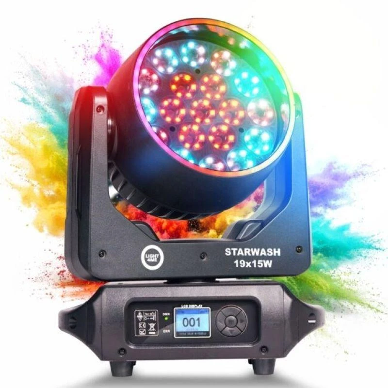 Carruzzo LIGHT4ME STARWASH 19x15W RGBW judančios galvutės plovimo funkcija