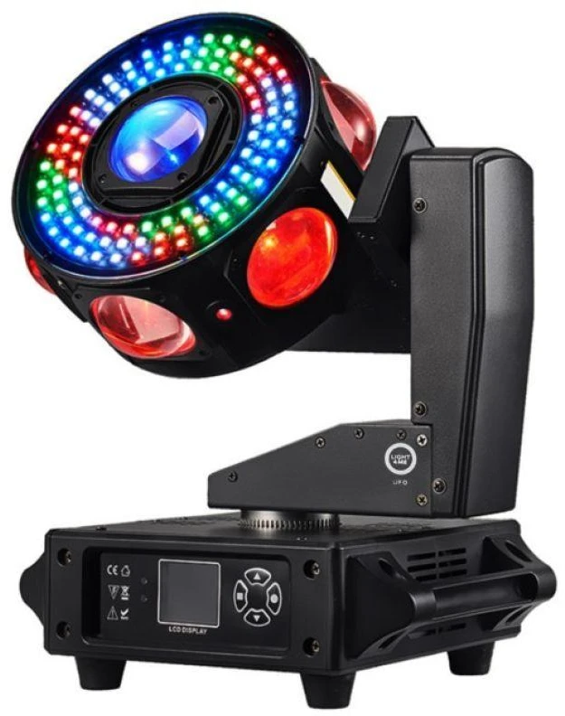 L4M UFO LED 6in1 daugiafunkcis šviesos spindulio efektas