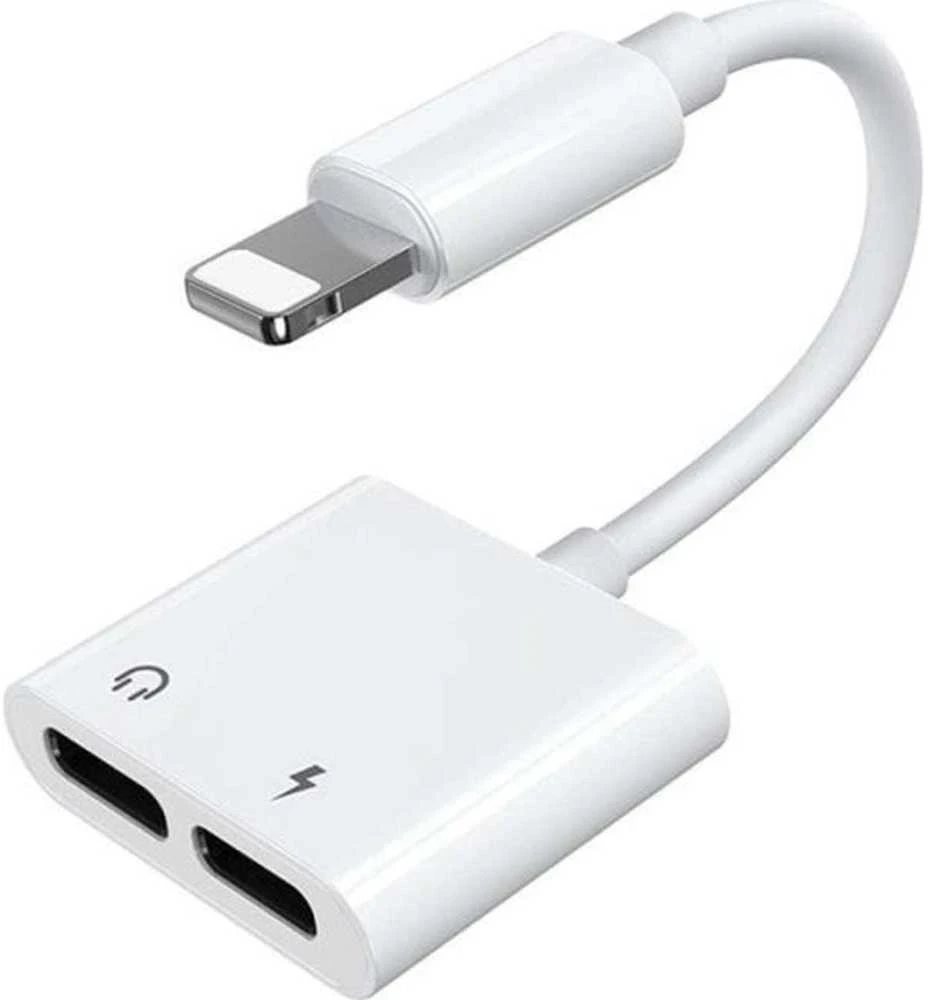 Garso adapteris Dual Lightning Joyroom S-Y104 (baltas)