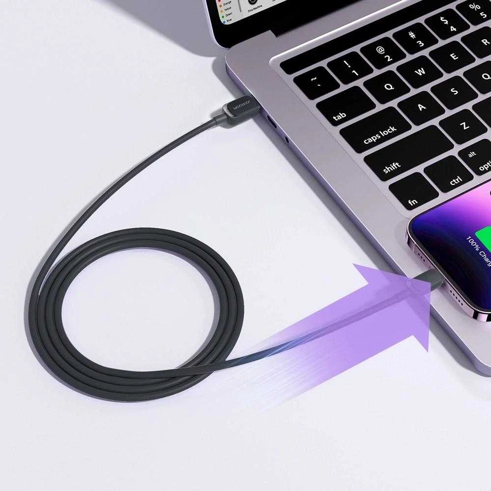 „Joyroom Multi-Color Series A14 Lightning“ / USB-A 2.4A 1.2 m laidas - Juodas