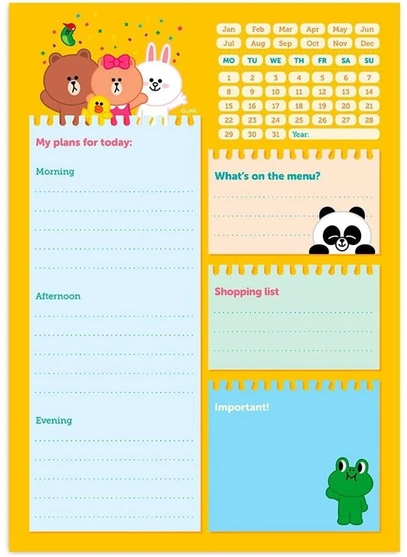 Bt21 LINE FRIENDS - Planner A5