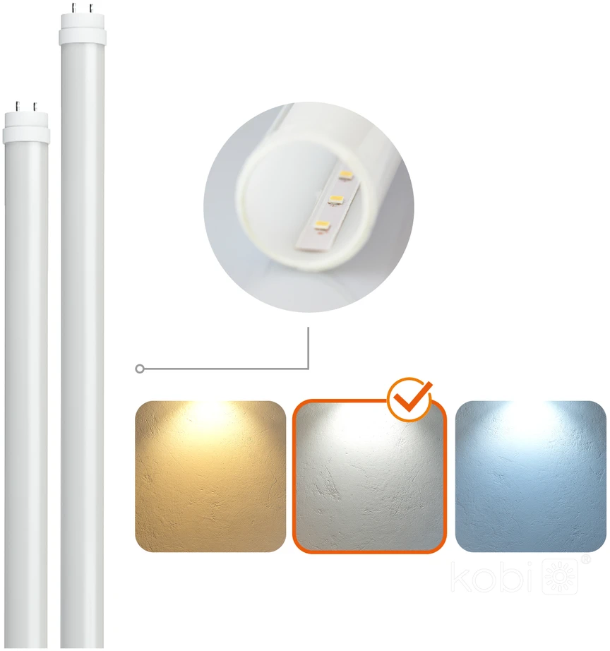 Linijinis šviestuvas G2, pilkas, su 2x LED T8 18W 120cm 4000K lempomis, IP65