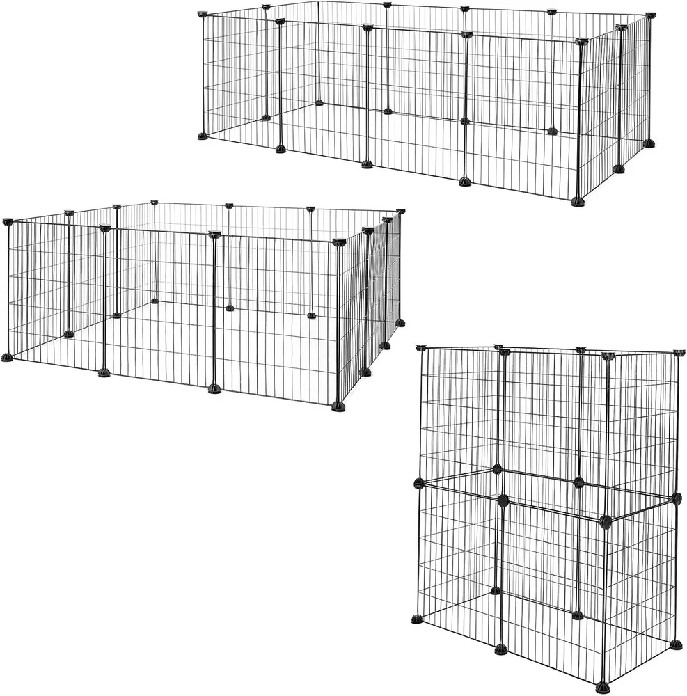 lionto triušių aptvaras iš metalo 144 × 74 × 46 cm, juodas, PF00199