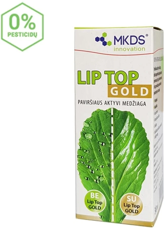Mkds Lip top auksinis, 30 ml, augalų apsaugos produktų lipnumui padidinti