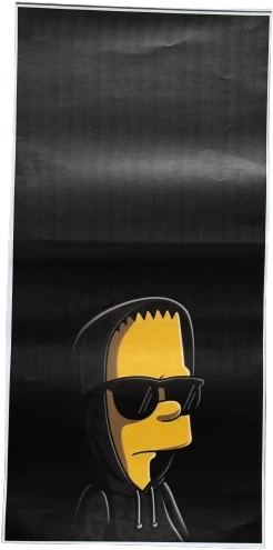 Lipdukas ant Automobilio Statramsčio Bart Simpson ( B-Pillar Sticker )
