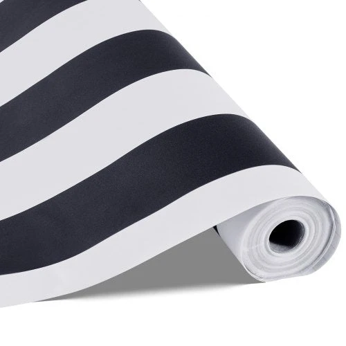 VEVOR Lipni tapetai 45cm x 15m juodai balti