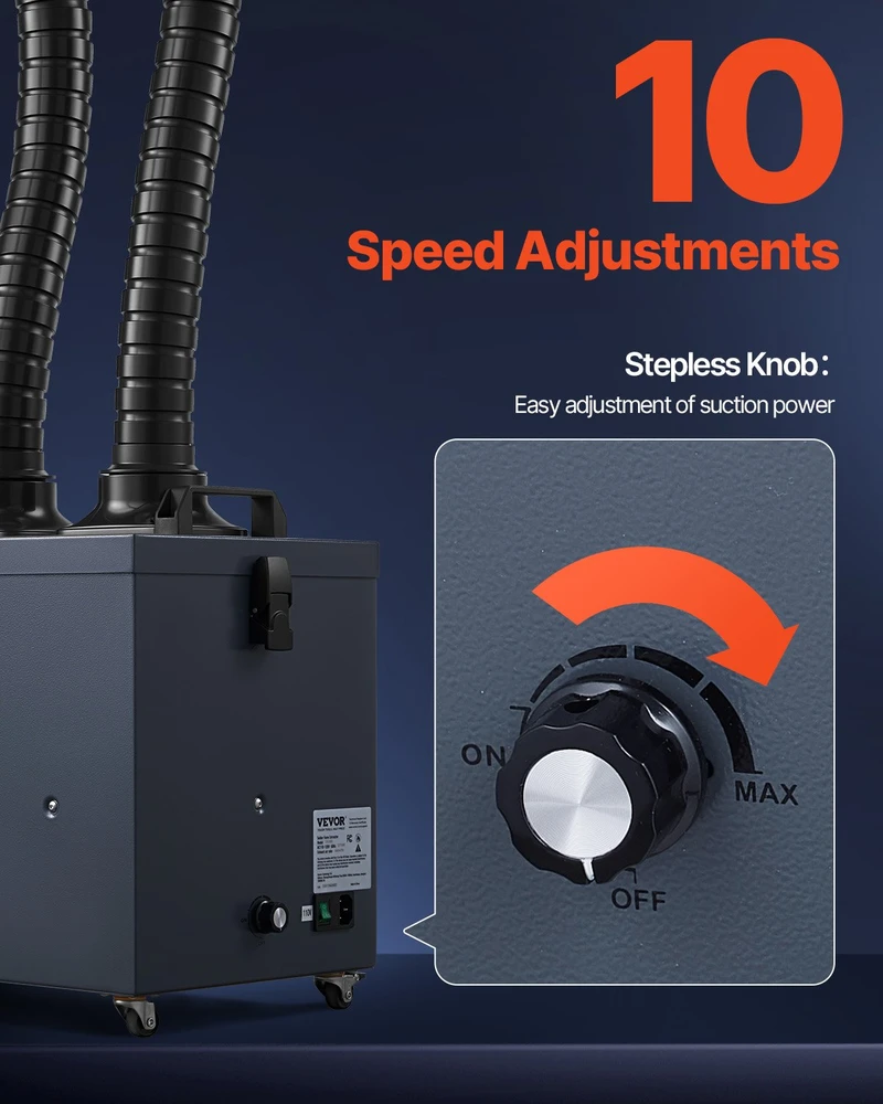 VEVOR Litavimo dūmų ištraukiklis 275W su 4 pakopų filtru