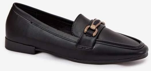 Loaferiai moteriški juodi eko oda Step in Style