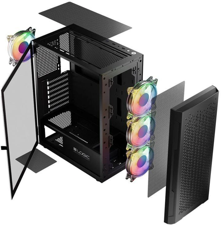 Logic ARAMIS ARGB MINIDI USB 3.0 dėklas, juodas