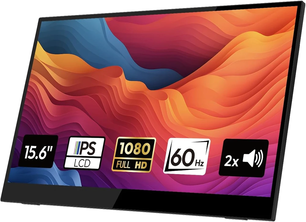 Logicom nešiojamasis liečiamasis monitorius 15,6 col. Full HD IPS 60 Hz GS156B2