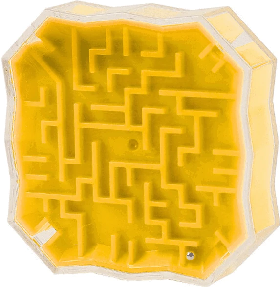 Lean Toys Loginis žaidimas „Labirintas su geltonu kamuoliuku“