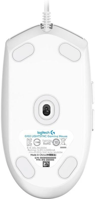 Pelė žaidimams Logitech G102 Lightsync, Balta