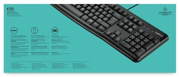 Logitech K120 Membraninė klaviatūra 920-002479 (USB 2.0; juoda)