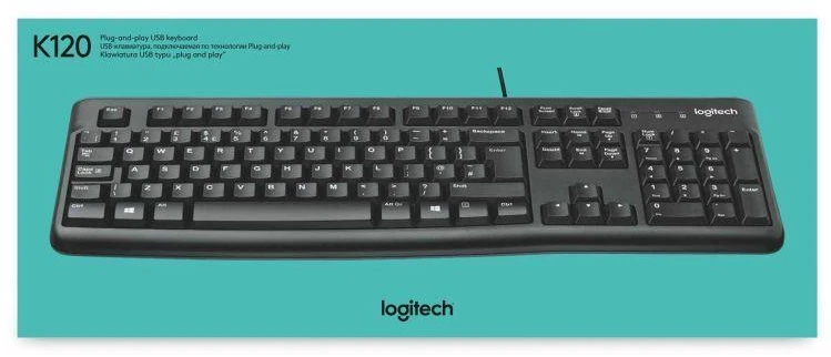 Logitech K120 Membraninė klaviatūra 920-002479 (USB 2.0; juoda)