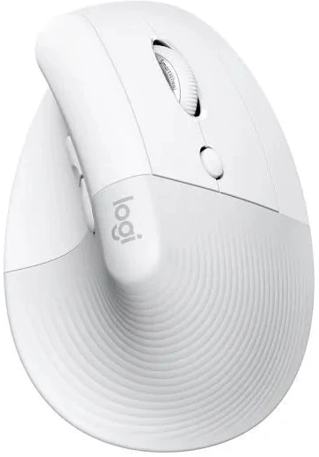 Logitech Lift vertikali balta pelė