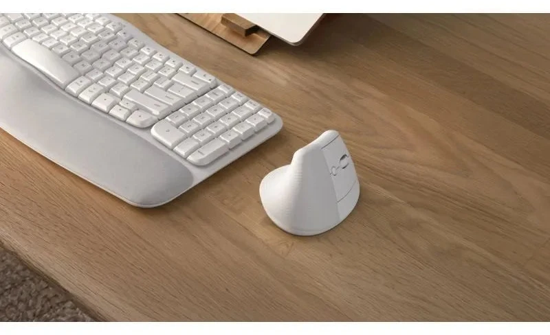 Logitech Lift vertikali balta pelė