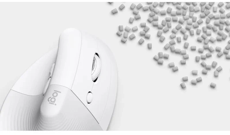 Logitech Lift vertikali balta pelė