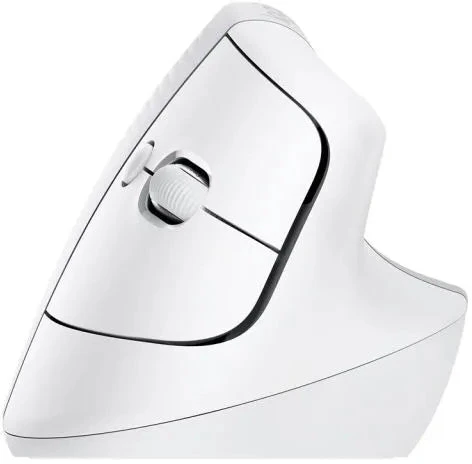 Logitech Lift vertikali balta pelė