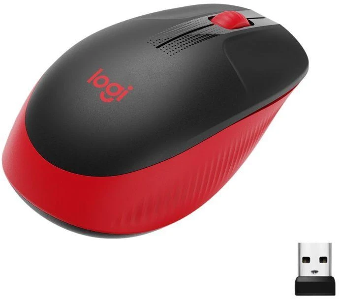 Belaidė pelė Logitech M190, raudonos spalvos