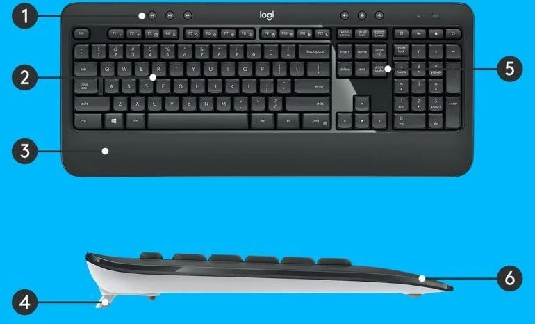 Logitech MK540 920-008685 membraninė klaviatūra ir pelė (USB; juoda; optinė; 1000 DPI)