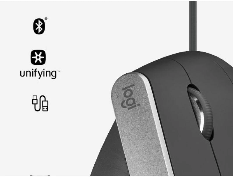 Belaidė pelė Logitech MX Vertical, pilka