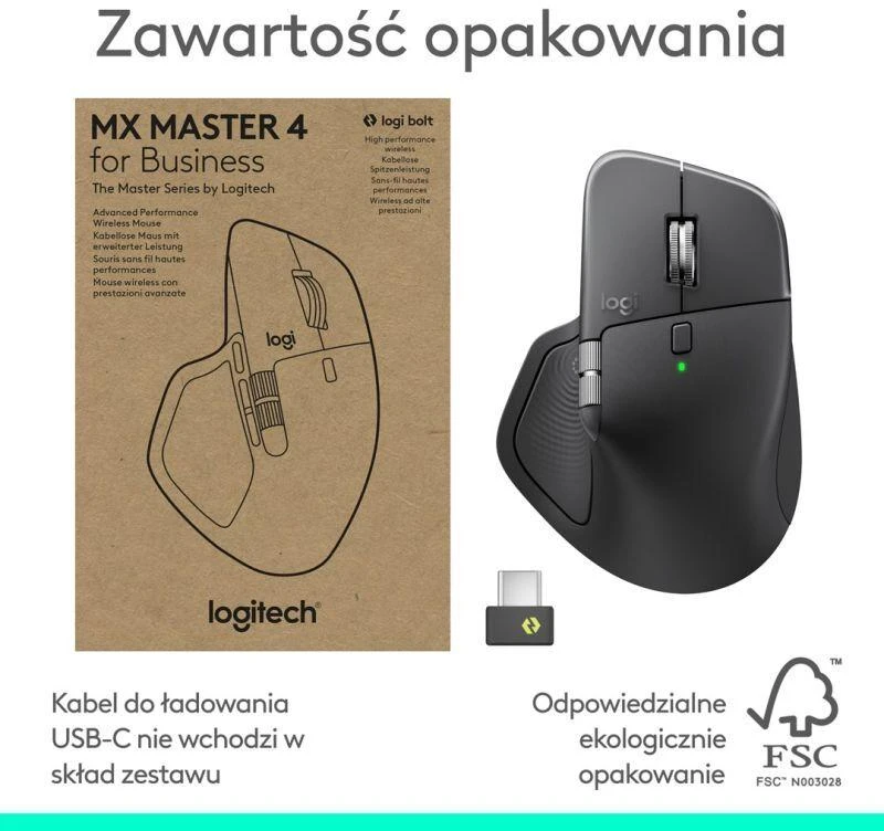 Logitech MX Master 4 for Business – grafito spalvos