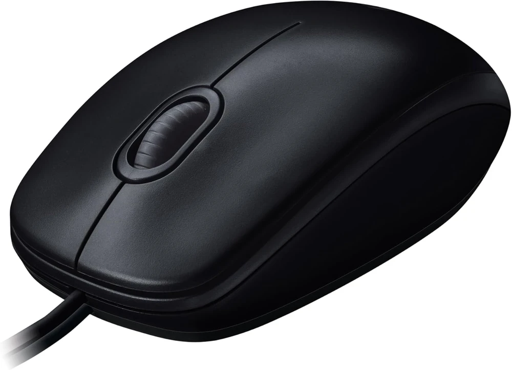 Logitech su laidu optinė pelė USB, 1000 DPI, abiem rankoms, juoda, M100 910-006652