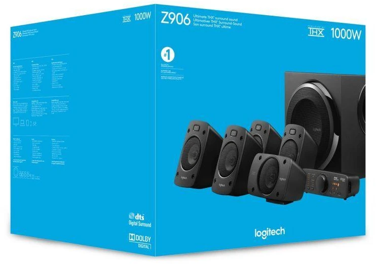 Ausinės Logitech Z906 Kompiuteriniai garsiakalbiai
