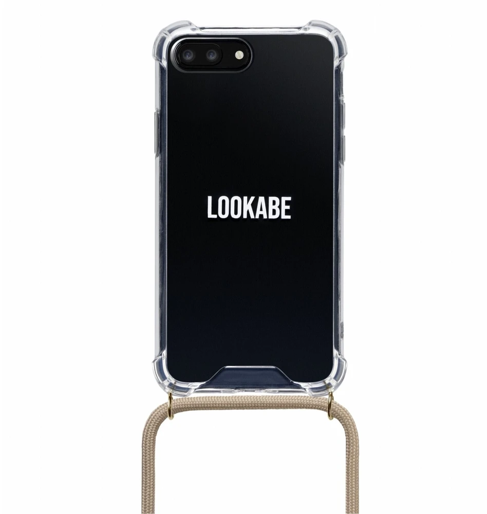 Lookabe telefono dėklas su kaklo dirželiu iPhone 7/8 Plus, auksinės smėlio spalvos