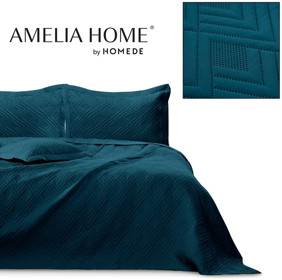 AmeliaHome Lovatiesė 170 × 210 cm, tamsiai mėlynos spalvos