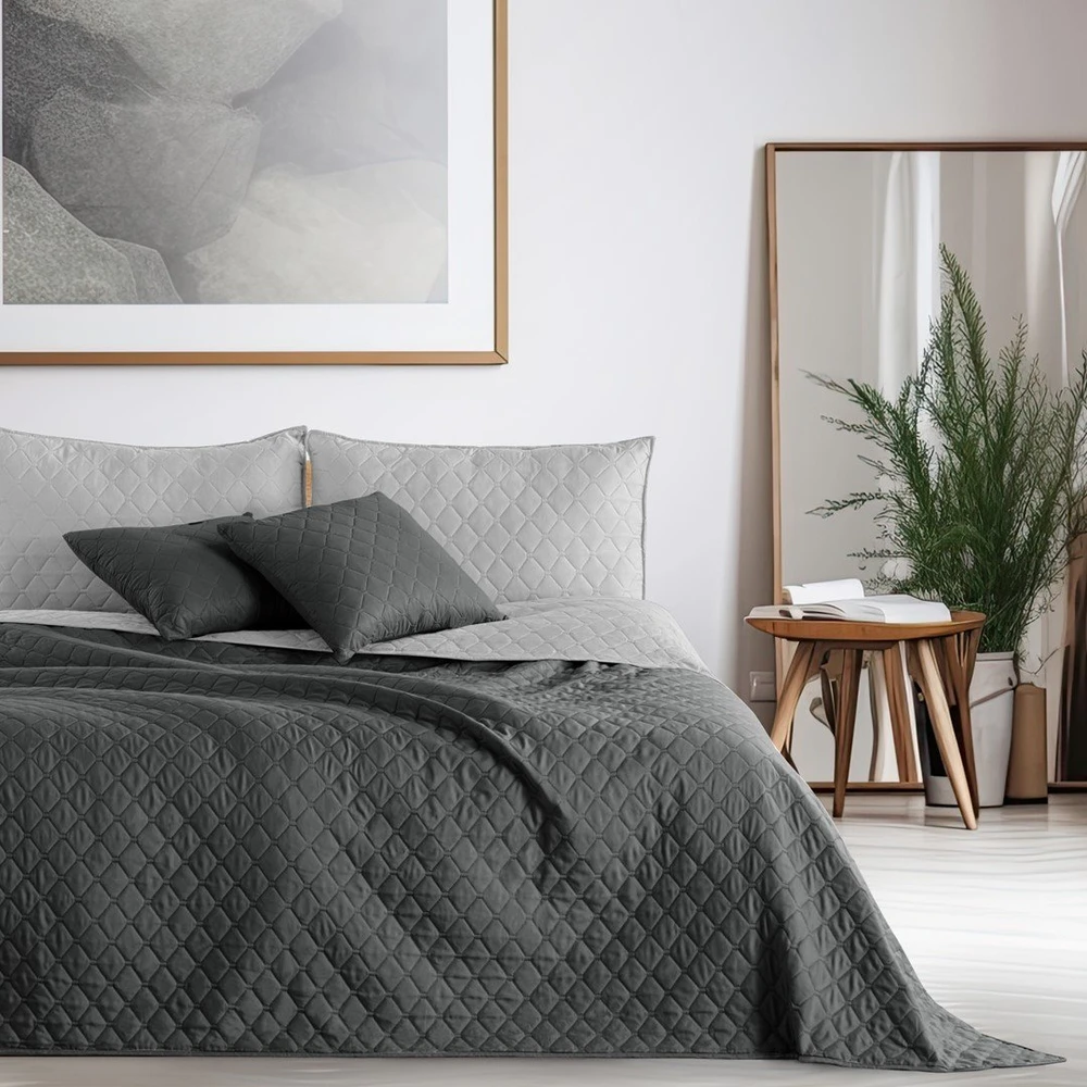 DecoKing Lovatiesė 170 × 270 cm, pilkos spalvos